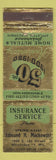 Matchbook Cover - Insurance Service Edmund Mackowski Milwaukee WI 1950 WEAR