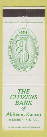 Matchbook Cover - Citizens Bank of Abilene KS