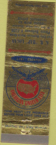 Matchbook Cover - GR Hap Logan Insurance Bellevue WA Fall City