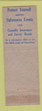 Matchbook Cover Maryland Casualty Insurance State Agents of Fresno CA 1938 WEAR