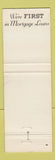 Matchbook Cover - First National Bank South Jersey 1973 NJ