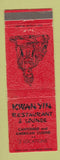 Matchbook Cover - Kwan Yin Restaurant Wentzville MO Sunset Hills WEAR
