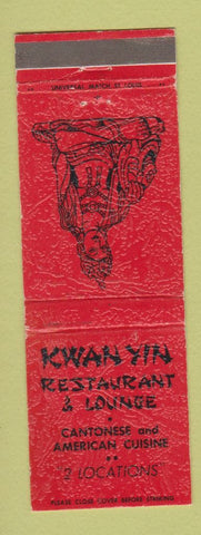 Matchbook Cover - Kwan Yin Restaurant Wentzville MO Sunset Hills WEAR