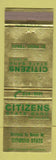 Matchbook Cover - Citizens State Bank Ysleta El Paso TX