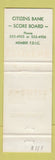 Matchbook Cover - Citizens State Bank Ysleta El Paso TX