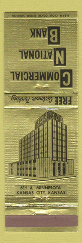 Matchbook Cover - Commercial National Bank Kansas City KS