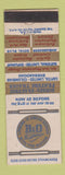 Matchbook Cover - B&O Railroad
