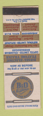 Matchbook Cover - B&O Railroad