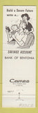 Matchbook Cover - Bank of Bentonia MS