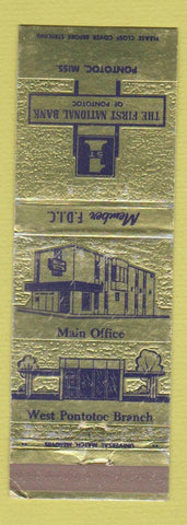 Matchbook Cover - First National Bank Pontotoc MS WEAR