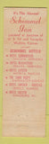 Matchbook Cover - Schimmel Hotels  Wichita KS