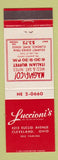 Matchbook Cover - Luccioni's Italian Restaurant Cleveland OH