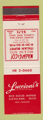 Matchbook Cover - Luccioni's Italian Restaurant Cleveland OH