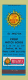 Matchbook Cover - Crislip Motor Lodge Grafton WV Quality Motels