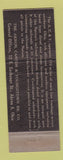 Matchbook Cover - AC&Y Railroad Road of Service Akron Canton Youngstown