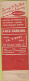 Matchbook Cover - George Rucker Insurance Arlington VA