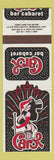 Matchbook Cover - Carol Cabaret girlie Sainte Foy QC