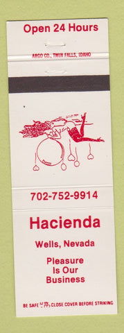 Matchbook Cover - Hacienda Wells NV girlie strip club?