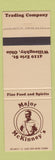 Matchbook Cover - Major McKinney's Trading Company Willoughby OH