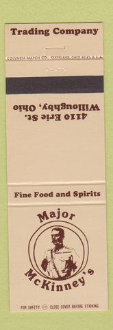 Matchbook Cover - Major McKinney's Trading Company Willoughby OH
