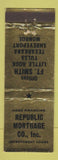 Matchbook Cover - Republic Mortgage Tulsa OK Fort Smith AR Shreveport LA WEAR