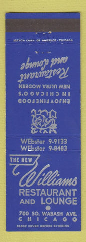 Matchbook Cover - Williams Restaurant Chicago IL