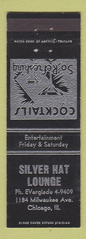 Matchbook Cover - Silver Hat Lounge Bar Chicago IL