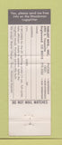 Matchbook Cover - Woodsman Logsplitter Thrust Manufacturing Englewood Colorado
