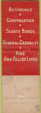 Matchbook Cover - Insurance Walter McFall WORN