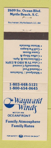 Matchbook Cover - Wayward Winds Motor Inn Myrtle Beach SC