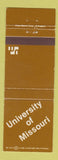 Matchbook Cover - University of Missouri Columbia MO