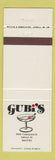 Matchbook Cover - Gubi's Elkhart IN