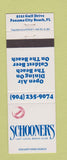 Matchbook Cover - Schooners Beach Club Panama City Beach FL