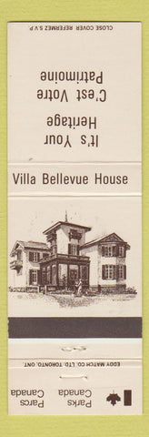 Matchbook Cover - Parks Canada Villa Bellevue House