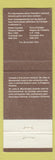 Matchbook Cover - Parks Canada Villa Bellevue House