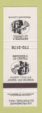 Matchbook Cover - Bienvenue A Le Castel Du Portage Hull QC