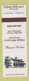 Matchbook Cover - Elijah McLEan's Restaurant Washington MO WEAR