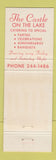 Matchbook Cover - Castle on the Lake Lorain OH WEAR