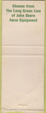 Matchbook Cover - John Deere Tractors Fall River Mills CA BOBTAIL POOR