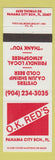 Matchbook Cover - OK Red's Panama City Beach FL restaurant