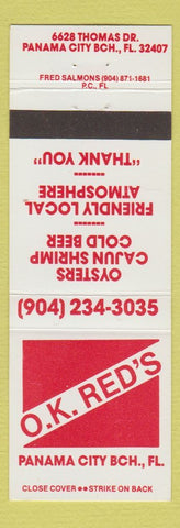 Matchbook Cover - OK Red's Panama City Beach FL restaurant