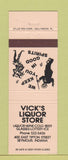 Matchbook Cover - Vick's Liquor Store Seymour IN