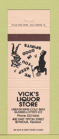 Matchbook Cover - Vick's Liquor Store Seymour IN