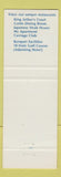 Matchbook Cover - Miami Springs Villas and Kings Inn Miami Springs FL