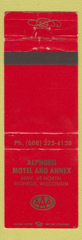 Matchbook Cover - Alphorn Motel Annex Monroe WI