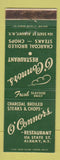 Matchbook Cover - O'Connors Restaurant Albany NY