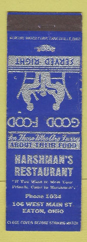 Matchbook Cover - Harshman's Restaurant Eaton OH WEAR