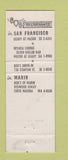 Matchbook Cover - Bob Restaurants San Francisco Marin CA