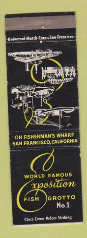 Matchbook Cover - Exposition Fish Grotto #1 San Francisco CA