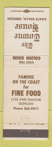 Matchbook Cover - Towne House Agate Beach OR restaurant